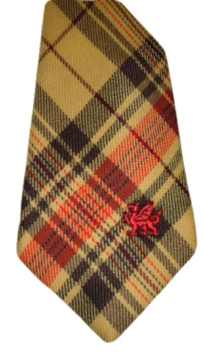 Image 1 of Morgan Welsh Tartan Worsted Wool Straight Mens Neck Tie