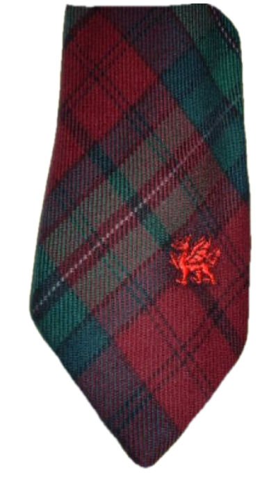 Image 1 of Pope Welsh Tartan Worsted Wool Straight Mens Neck Tie