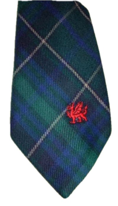 Image 1 of Protheroe Welsh Tartan Worsted Wool Straight Mens Neck Tie