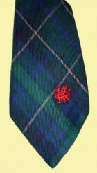 Protheroe Welsh Tartan Worsted Wool Straight Mens Neck Tie