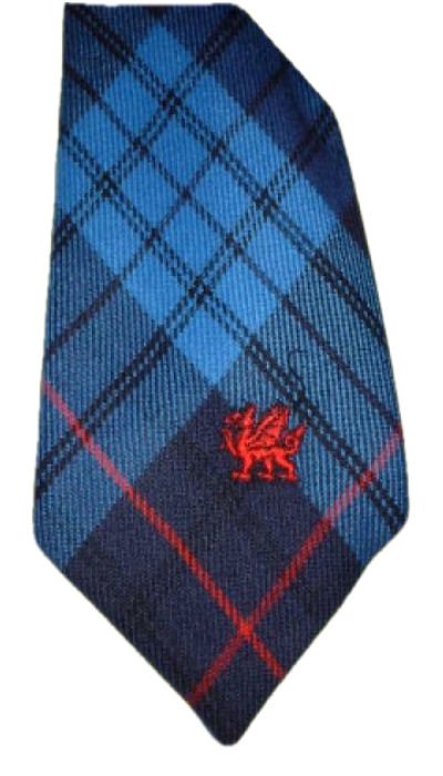 Image 1 of Roberts Probert Welsh Tartan Worsted Wool Straight Mens Neck Tie
