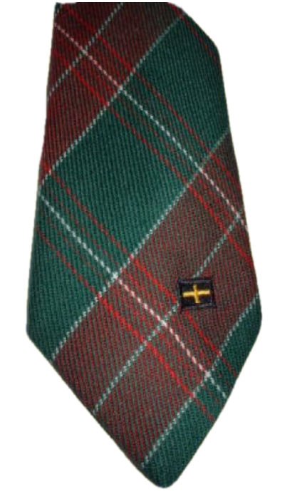 Image 1 of St David Welsh Tartan Worsted Wool Straight Mens Neck Tie