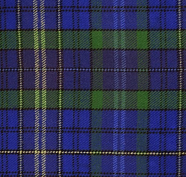 Image 1 of Davis Davies Welsh Tartan Worsted Wool Unisex Fringed Scarf