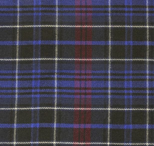 Image 1 of Hopkins Welsh Tartan Worsted Wool Unisex Fringed Scarf