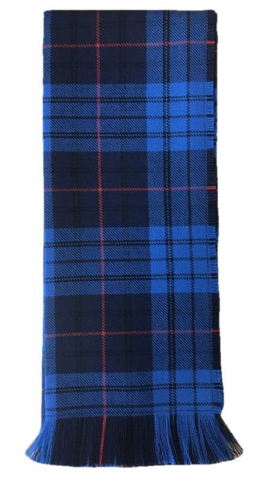 Image 1 of Roberts Probert Welsh Tartan Worsted Wool Unisex Fringed Scarf