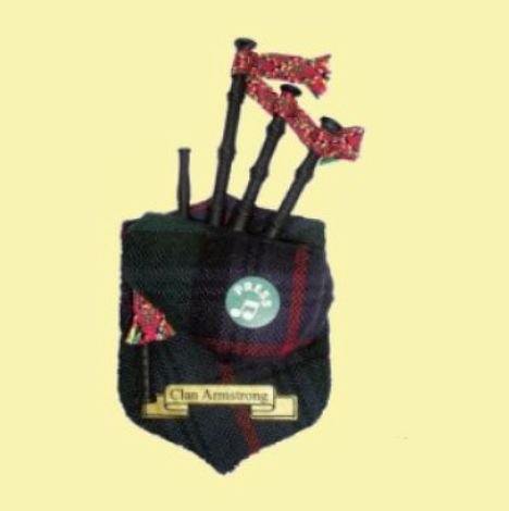Image 0 of Armstrong Clan Tartan Musical Bagpipe Fridge Magnets Set of 2