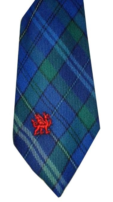 Image 1 of Davis Davies Welsh Tartan Worsted Wool Straight Mens Neck Tie