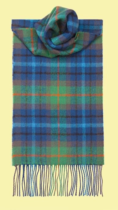 Image 0 of New York City Tartan Lambswool Unisex Fringed Scarf