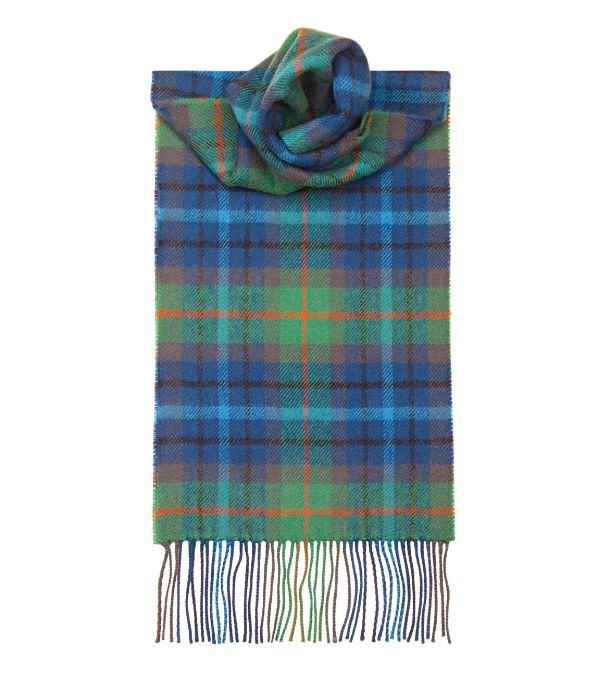 Image 1 of New York City Tartan Lambswool Unisex Fringed Scarf