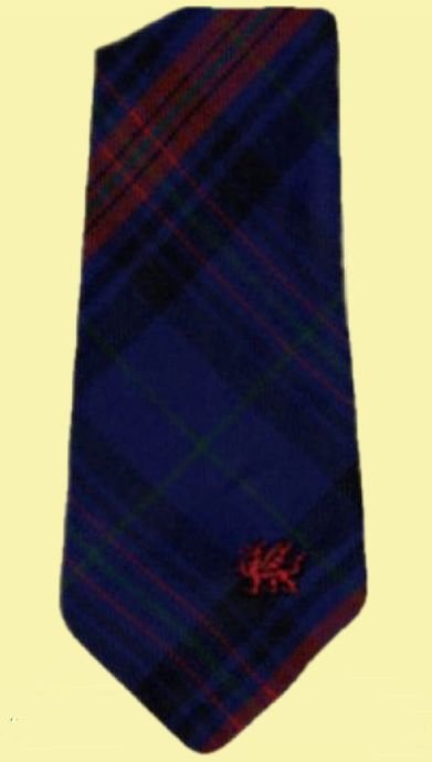 Image 0 of Hughes Pugh Welsh Tartan Worsted Wool Straight Mens Neck Tie