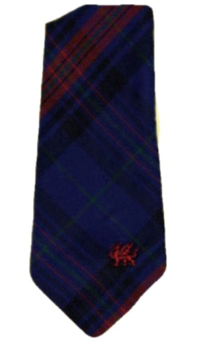 Image 1 of Hughes Pugh Welsh Tartan Worsted Wool Straight Mens Neck Tie