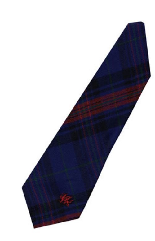 Image 3 of Hughes Pugh Welsh Tartan Worsted Wool Straight Mens Neck Tie