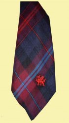 Evans Bevan Welsh Tartan Worsted Wool Straight Mens Neck Tie