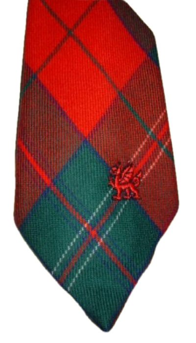 Image 1 of Thomas Welsh Tartan Worsted Wool Straight Mens Neck Tie