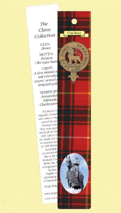 Image 0 of Bruce Clan Tartan Bruce History Bookmarks Set of 2