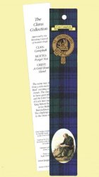 Campbell Clan Tartan Campbell History Bookmarks Set of 2