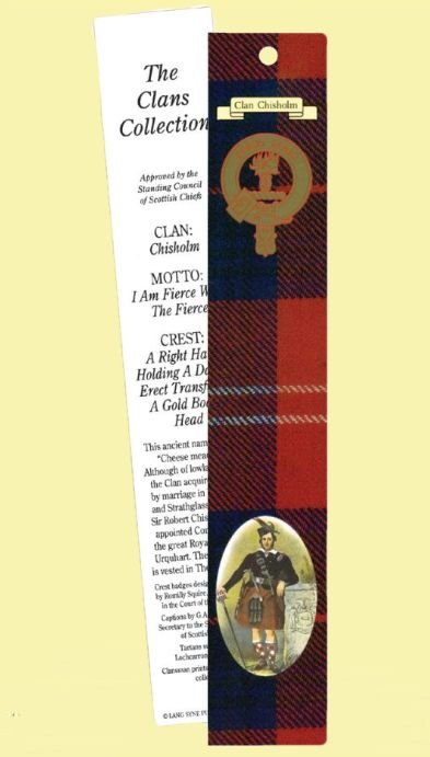 Image 0 of Chisholm Clan Tartan Chisholm History Bookmarks Set of 2