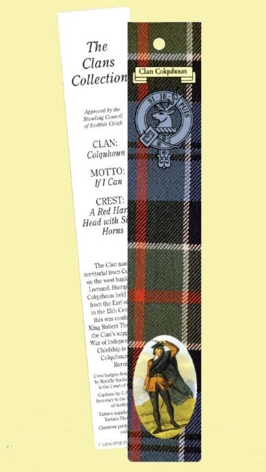 Image 0 of Colquhoun Clan Tartan Colquhoun History Bookmarks Set of 2