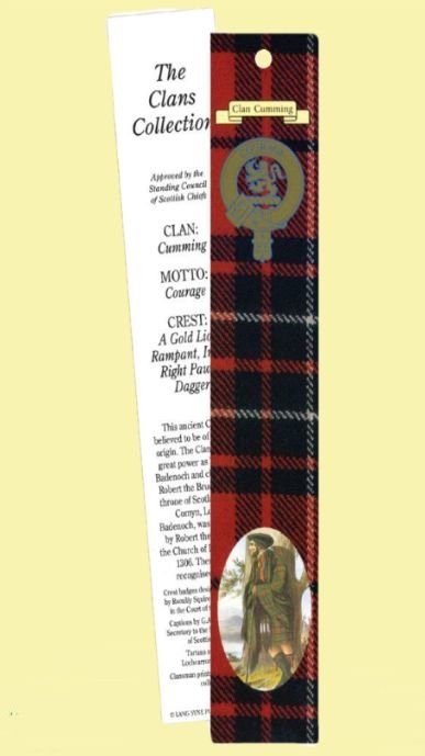 Image 0 of Cumming Clan Tartan Cumming History Bookmarks Set of 2