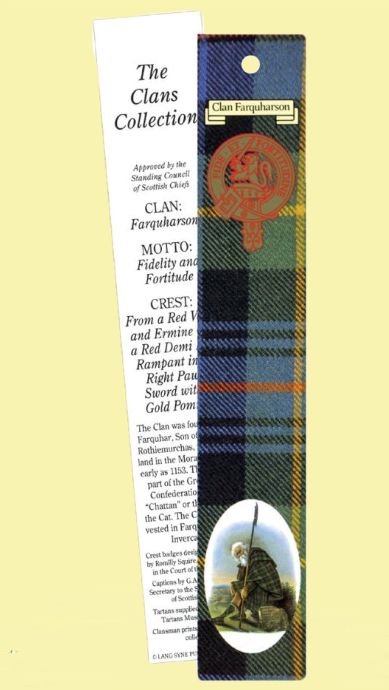 Image 0 of Farquharson Clan Tartan Farquharson History Bookmarks Set of 5