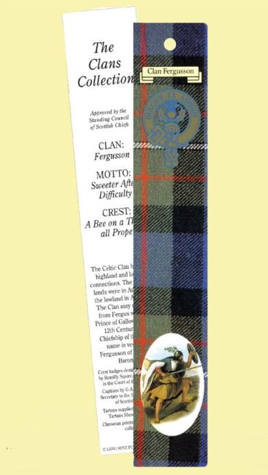 Image 0 of Ferguson Clan Tartan Ferguson History Bookmarks Set of 5