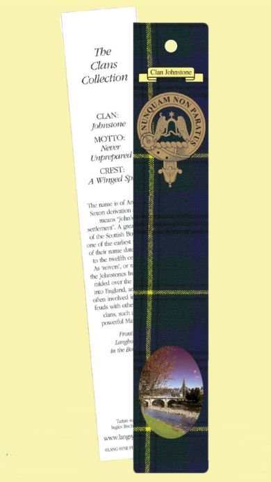 Image 0 of Johnstone Clan Tartan Johnstone History Bookmarks Pack of 10