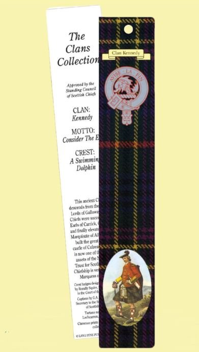 Image 0 of Kennedy Clan Tartan Kennedy History Bookmarks Set of 2