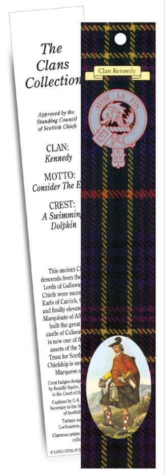 Image 1 of Kennedy Clan Tartan Kennedy History Bookmarks Pack of 10
