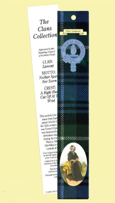 Image 0 of Lamont Clan Tartan Lamont History Bookmarks Pack of 10