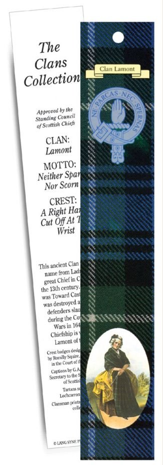 Image 1 of Lamont Clan Tartan Lamont History Bookmarks Set of 5
