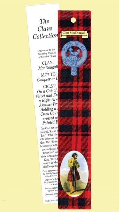 Image 0 of MacDougall Clan Tartan MacDougall History Bookmarks Set of 5