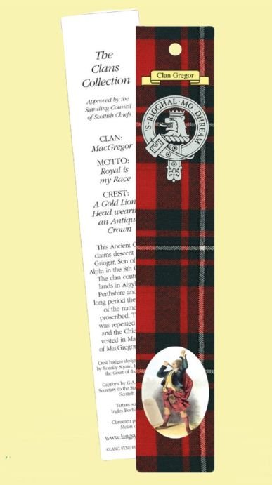 Image 0 of MacGregor Clan Tartan MacGregor History Bookmarks Set of 5