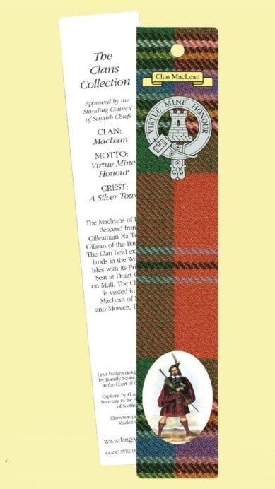 Image 0 of MacLean Clan Tartan MacLean History Bookmarks Pack of 10