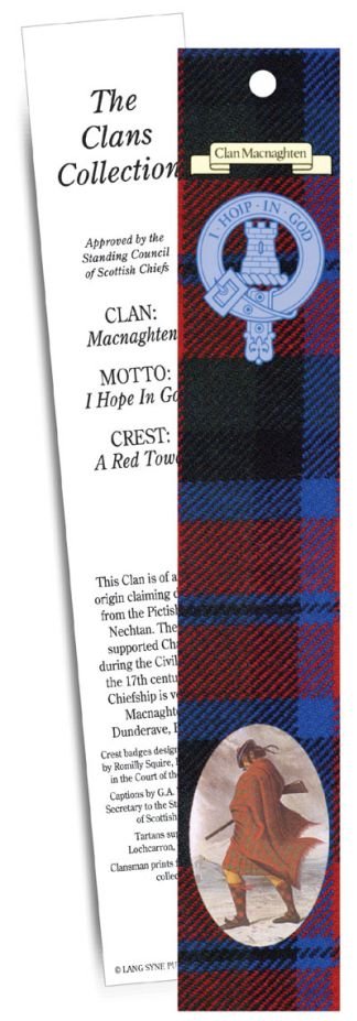 Image 1 of MacNaughton Clan Tartan MacNaughton History Bookmarks Set of 5