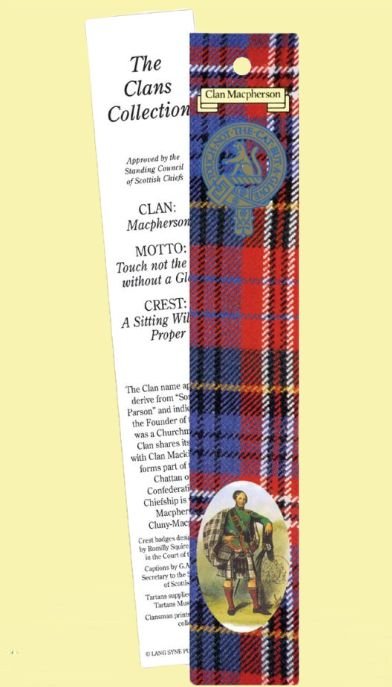 Image 0 of MacPherson Clan Tartan MacPherson History Bookmarks Set of 5