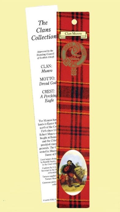 Image 0 of Munro Clan Tartan Munro History Bookmarks Set of 5