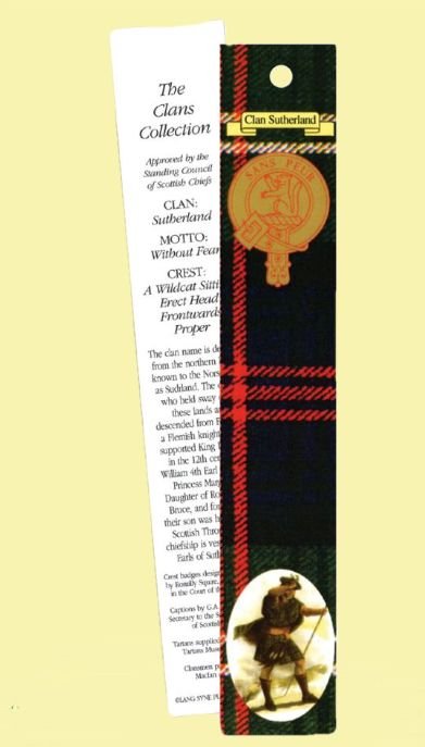 Image 0 of Sutherland Clan Tartan Sutherland History Bookmarks Set of 5