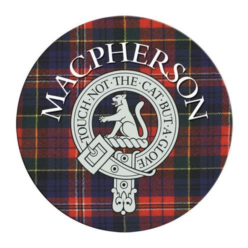 MacLeod Scotland Clan Hunting Tartan Motto Crest Rubber Drink Coaster 
