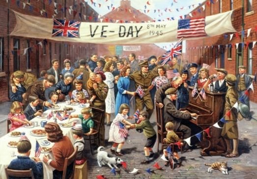 Image 1 of VE Day Celebration WW1 Centenary Themed Maxi Wooden Jigsaw Puzzle 250 Pieces