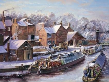 Image 5 of Black County Canal Location Theme Wentworth Wooden Jigsaw Puzzle 