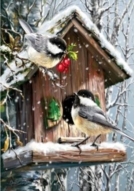 Image 1 of Snow Birds Animal Themed Maestro Wooden Jigsaw Puzzle 300 Pieces