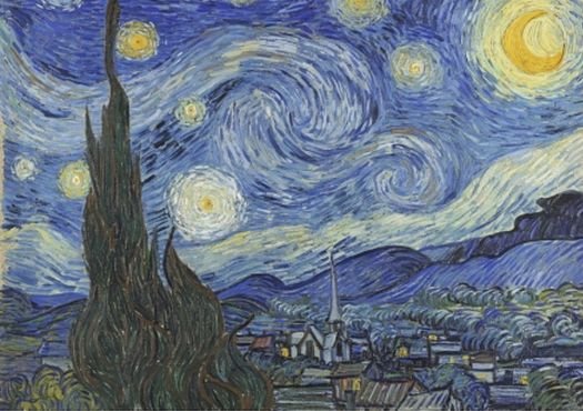 Image 1 of The Starry Night Fine Art Themed Mega Wooden Jigsaw Puzzle 500 Pieces