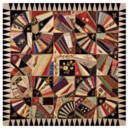 Image 1 of Crazy Fan Quilt Themed Difficult Maxi Wooden Jigsaw Puzzle 250 Pieces