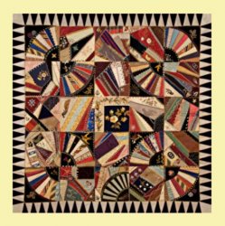 Crazy Fan Quilt Themed Difficult Maxi Wooden Jigsaw Puzzle 250 Pieces