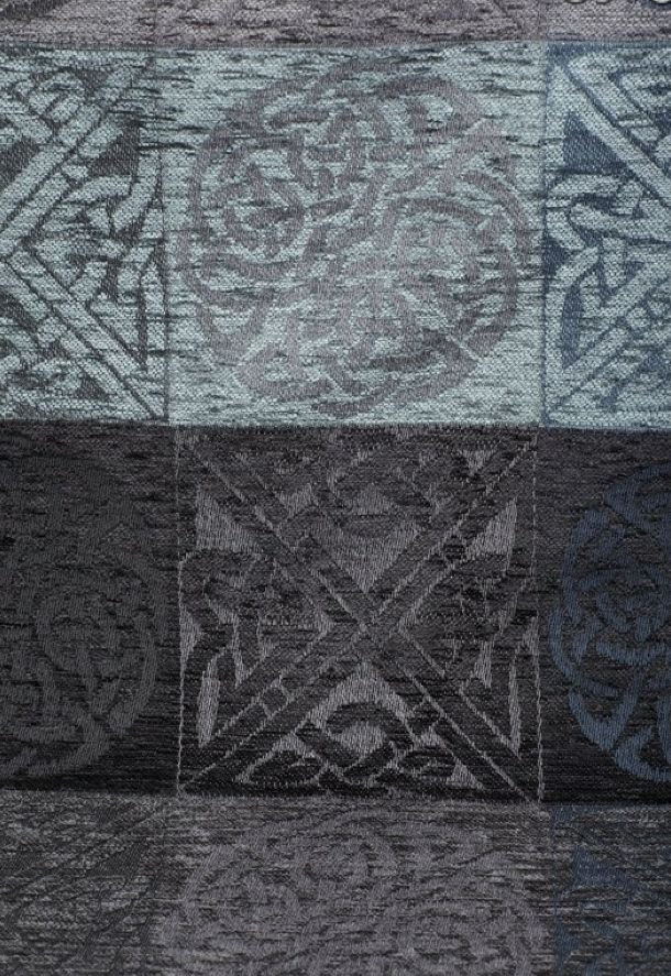 Image 3 of Celtic Knot Slate Chenille Wool Jacquard Blanket Throw