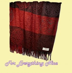 Celtic Knot Garnet Chenille Wool Jacquard Blanket Throw