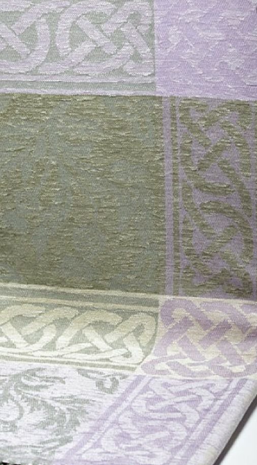 Image 5 of Celtic Thistle Lilac Chenille Wool Jacquard Blanket Throw