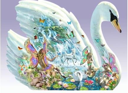 Image 5 of Swan Vista Animal Themed Wentworth Wooden Jigsaw Puzzle 