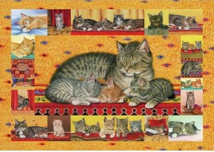 Image 5 of Purr-fect Cat Animal Themed Wentworth Wooden Jigsaw Puzzle 