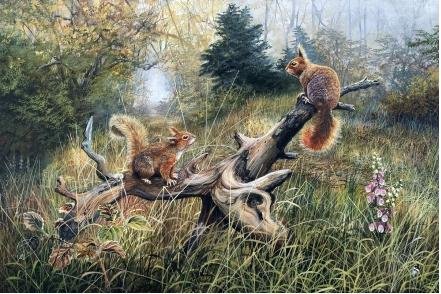 Image 5 of Red Squirrels Animal Themed Wentworth Wooden Jigsaw Puzzle 